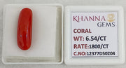 6.54/CT Natural Red Coral With Govt. Lab Certificate-12377D50204